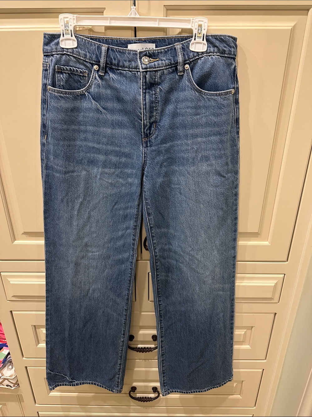 LOFT Women's Straight-Leg Jeans in Blue Wash